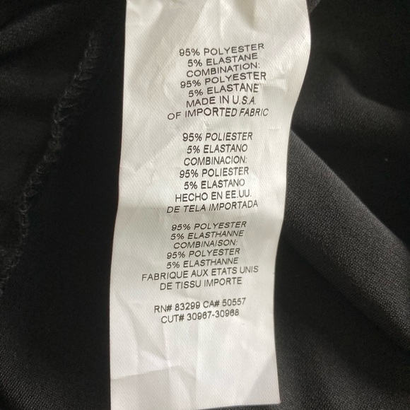 NWT Tahari USA Women’s 2X Liquid Knit Wide Leg Black & White Sleeveless Jumpsuit - Picture 7 of 9